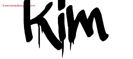 Graffiti Name Tattoo Designs Kim Free Lettering