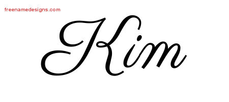 Classic Name Tattoo Designs Kim Graphic Download