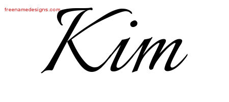Calligraphic Name Tattoo Designs Kim Download Free