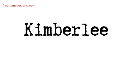 Typewriter Name Tattoo Designs Kimberlee Free Download