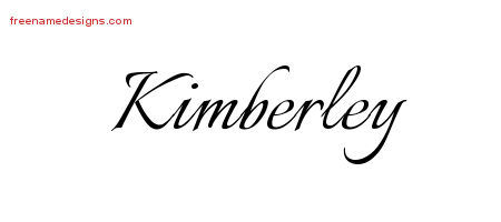 Calligraphic Name Tattoo Designs Kimberley Download Free