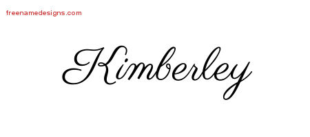 Classic Name Tattoo Designs Kimberley Graphic Download