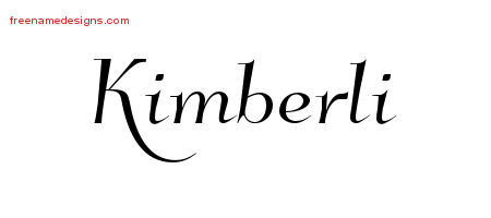 Elegant Name Tattoo Designs Kimberli Free Graphic