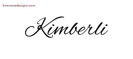 Cursive Name Tattoo Designs Kimberli Download Free