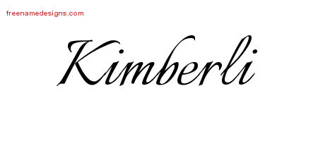Calligraphic Name Tattoo Designs Kimberli Download Free
