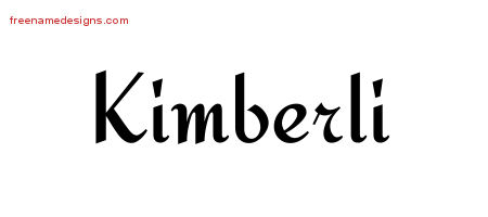 Calligraphic Stylish Name Tattoo Designs Kimberli Download Free