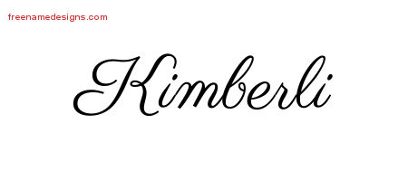 Classic Name Tattoo Designs Kimberli Graphic Download