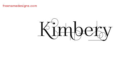 Decorated Name Tattoo Designs Kimbery Free