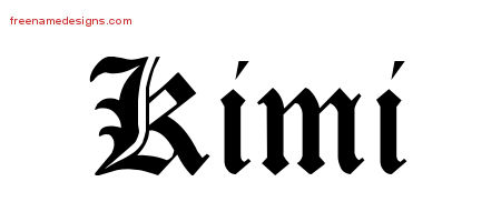 Blackletter Name Tattoo Designs Kimi Graphic Download