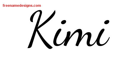 Lively Script Name Tattoo Designs Kimi Free Printout