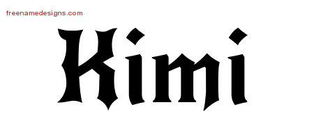 Gothic Name Tattoo Designs Kimi Free Graphic