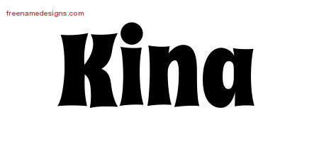 Groovy Name Tattoo Designs Kina Free Lettering