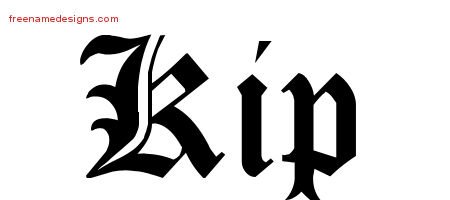 Blackletter Name Tattoo Designs Kip Printable