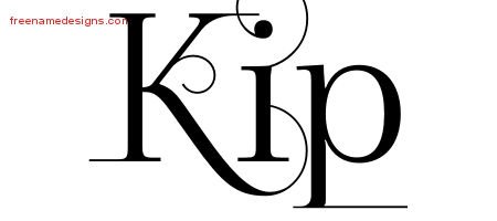 Decorated Name Tattoo Designs Kip Free Lettering