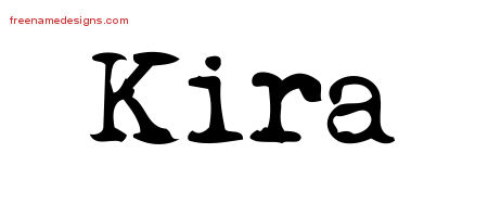 Vintage Writer Name Tattoo Designs Kira Free Lettering