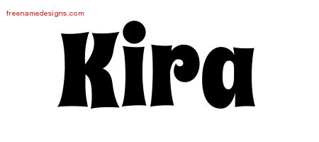 Groovy Name Tattoo Designs Kira Free Lettering