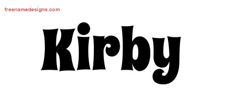 Groovy Name Tattoo Designs Kirby Free Lettering