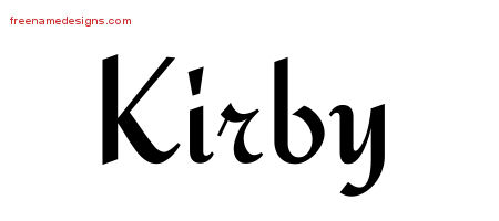 Calligraphic Stylish Name Tattoo Designs Kirby Free Graphic
