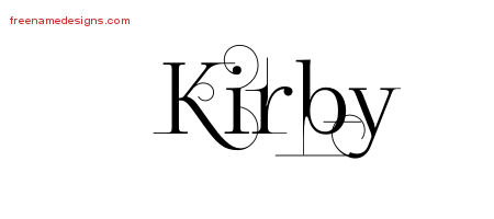 Decorated Name Tattoo Designs Kirby Free