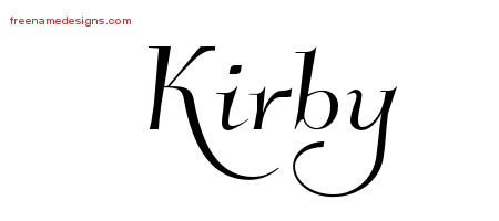 Elegant Name Tattoo Designs Kirby Free Graphic