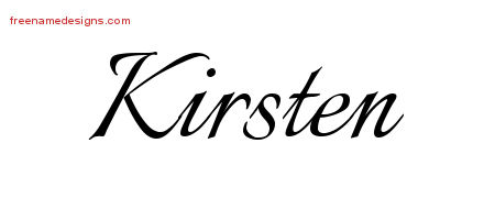 Calligraphic Name Tattoo Designs Kirsten Download Free