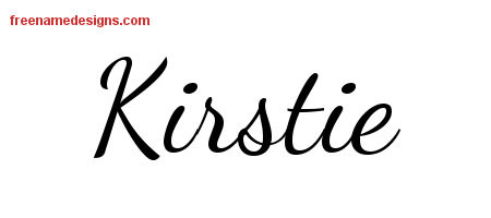 Lively Script Name Tattoo Designs Kirstie Free Printout