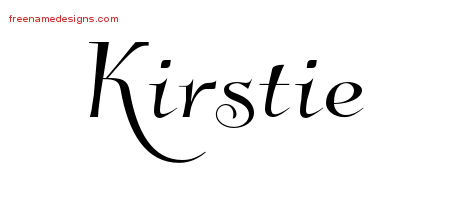 Elegant Name Tattoo Designs Kirstie Free Graphic