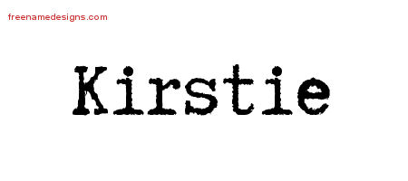Typewriter Name Tattoo Designs Kirstie Free Download