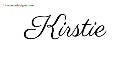 Classic Name Tattoo Designs Kirstie Graphic Download