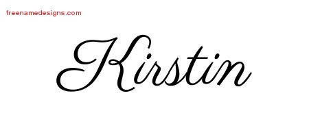 Classic Name Tattoo Designs Kirstin Graphic Download