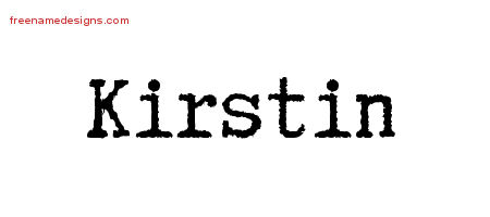 Typewriter Name Tattoo Designs Kirstin Free Download