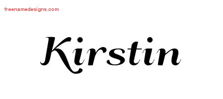Art Deco Name Tattoo Designs Kirstin Printable