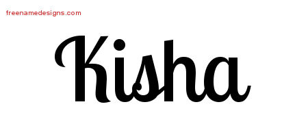 Handwritten Name Tattoo Designs Kisha Free Download