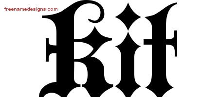 Old English Name Tattoo Designs Kit Free