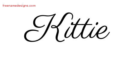 Classic Name Tattoo Designs Kittie Graphic Download