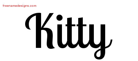 Handwritten Name Tattoo Designs Kitty Free Download