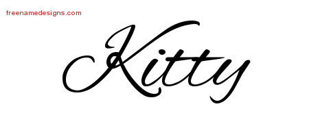 Cursive Name Tattoo Designs Kitty Download Free