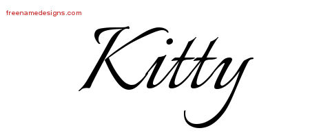 Calligraphic Name Tattoo Designs Kitty Download Free
