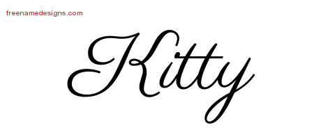 Classic Name Tattoo Designs Kitty Graphic Download