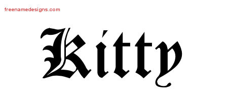 Blackletter Name Tattoo Designs Kitty Graphic Download