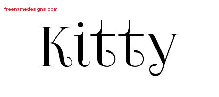 Vintage Name Tattoo Designs Kitty Free Download