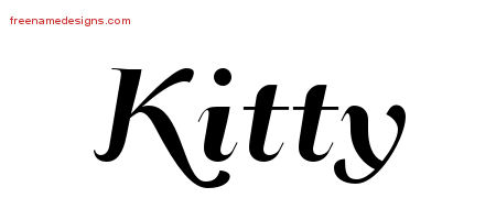 Art Deco Name Tattoo Designs Kitty Printable