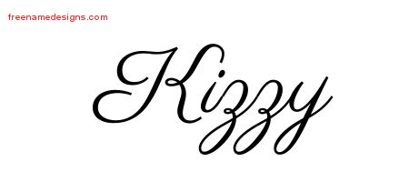 Classic Name Tattoo Designs Kizzy Graphic Download