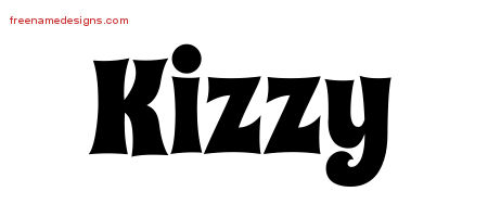 Groovy Name Tattoo Designs Kizzy Free Lettering