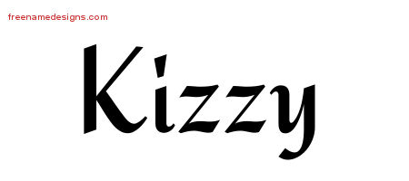Calligraphic Stylish Name Tattoo Designs Kizzy Download Free