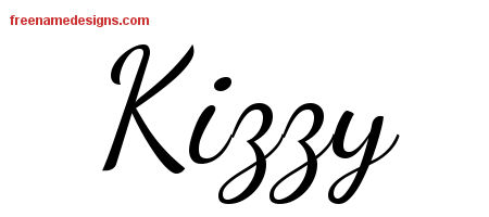 Lively Script Name Tattoo Designs Kizzy Free Printout