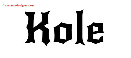 Gothic Name Tattoo Designs Kole Download Free