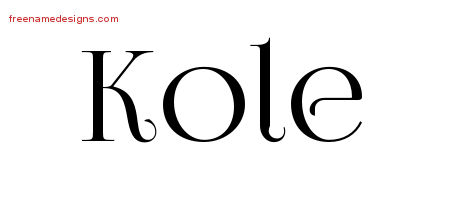 Vintage Name Tattoo Designs Kole Free Printout