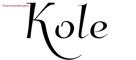 Elegant Name Tattoo Designs Kole Download Free