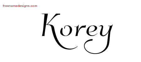 Elegant Name Tattoo Designs Korey Download Free